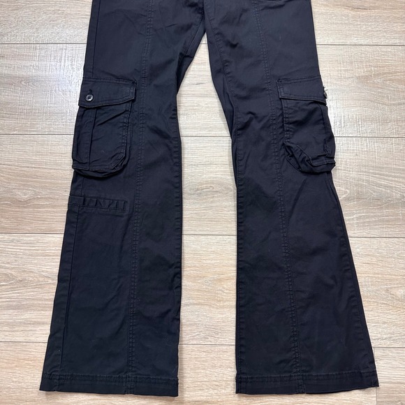 Cotton On Black Flare Cargo Pants Grudge Emo Streetwear Cotton Women's US 2 - Picture 4 of 10